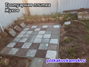 Укладка тротуарной плитки парткет в городе Жуков