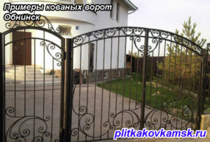 Примеры кованых ворот Обнинск