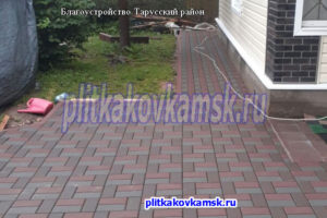 Примеры укладки тротуарной плитки в Тарусском районе Калужской области